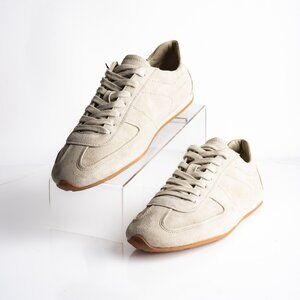 Massimo Dutti Womens Suede Trainers Sneakers Beige Sz US 10 EU 41 NWD